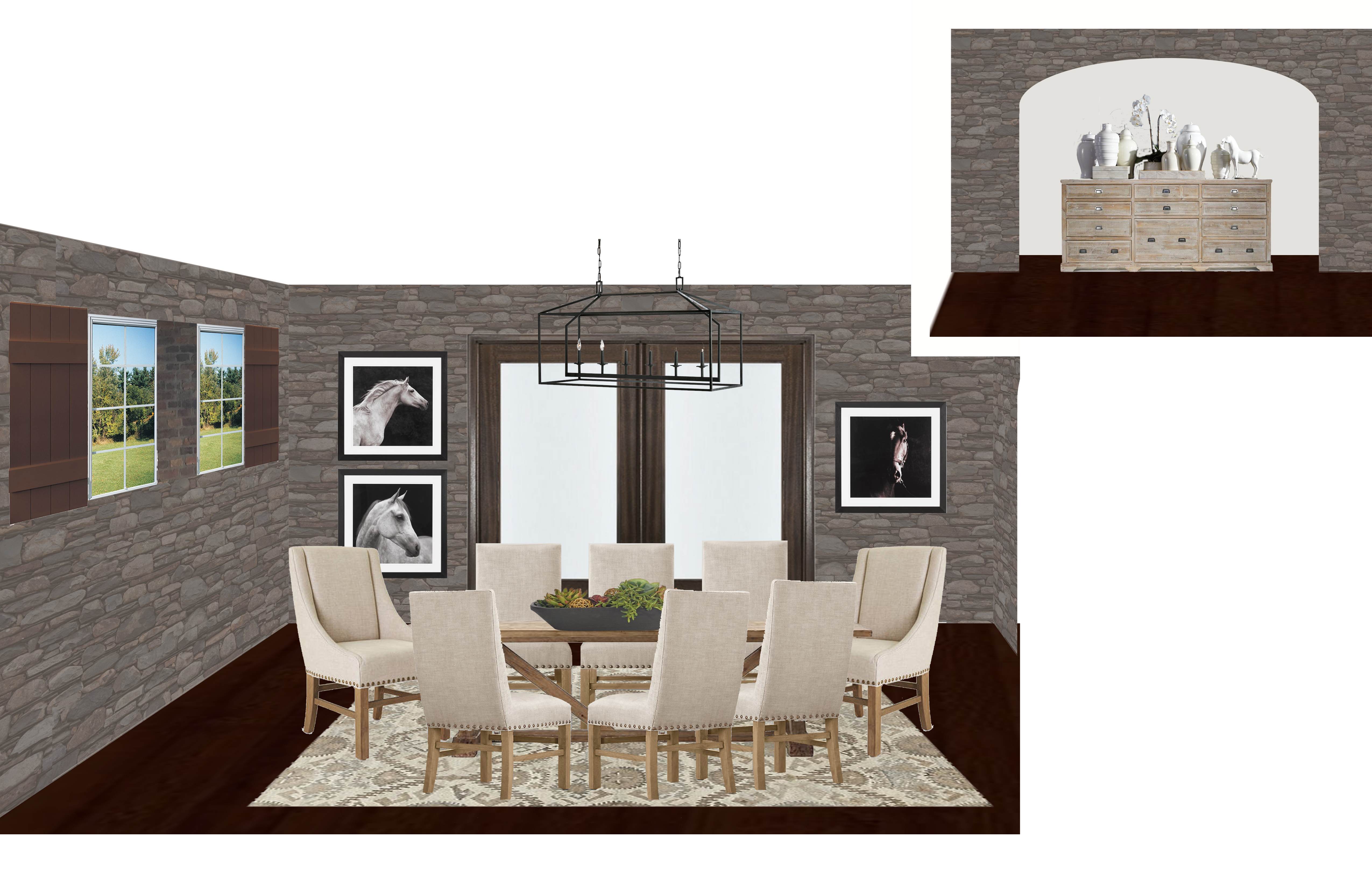 A California Causal Dining Room Virtual Interior Designer