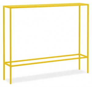 room and board slim console yellow